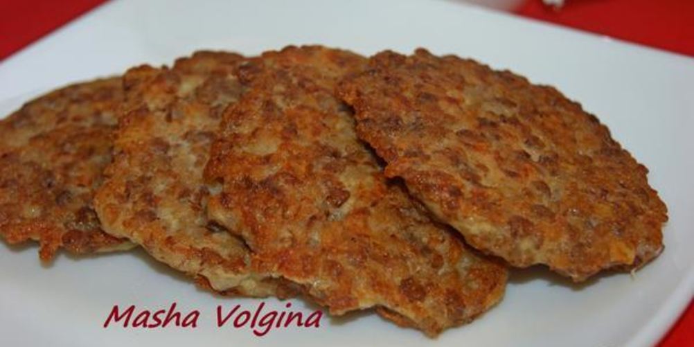 Рецепт гречневые оладушки с ветчиной и сыром