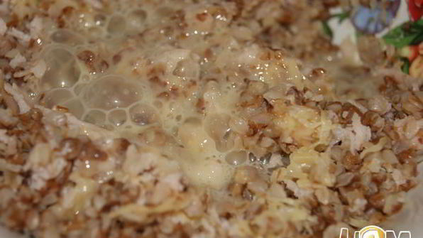 гречневые оладушки с ветчиной и сыром