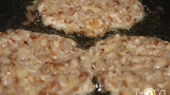 гречневые оладушки с ветчиной и сыром