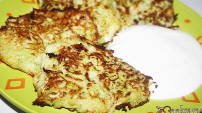 Кабачковые оладьи с кукурузной мукой