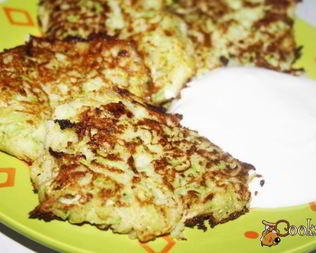 Кабачковые оладьи с кукурузной мукой