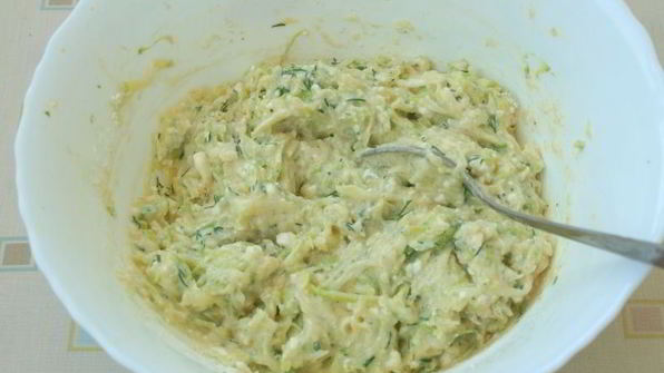 кабачковые оладьи с творогом