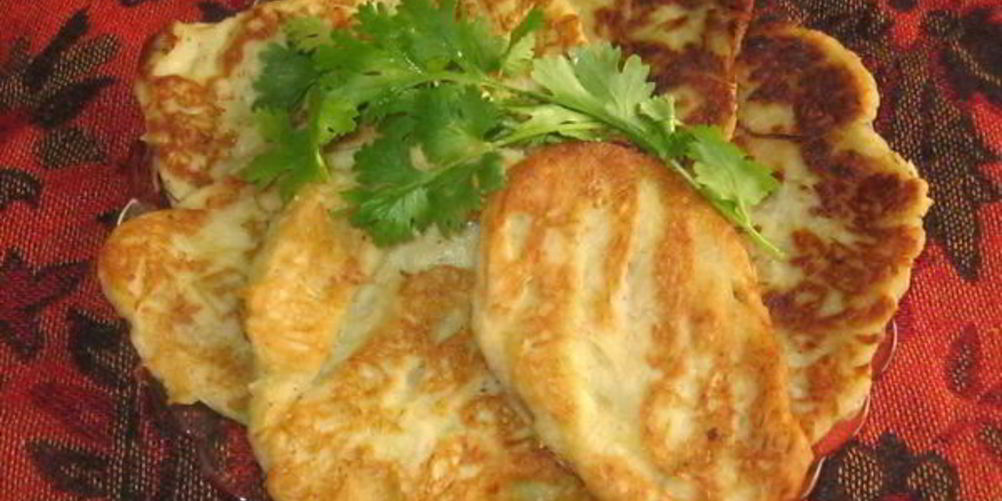 Рецепт карти — оладьи из лука-порея