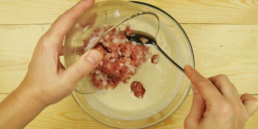 Рецепт мясные оладьи