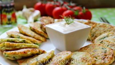 Оладьи из кабачка и цветной капусты