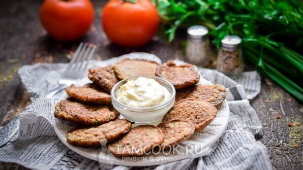 оладьи из куриной печени с овощами