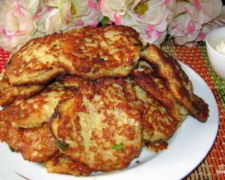 Оладьи из мясного фарша