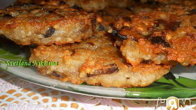 Оладьи картофельные с грибами