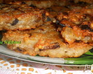 Оладьи картофельные с грибами