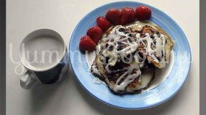 Оладьи с черникой