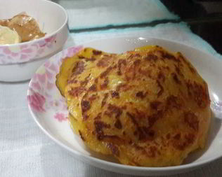 Оладьи с имбирем, морковью и лимонной цедрой