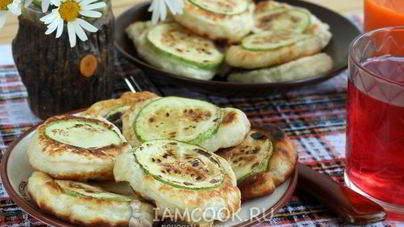 Оладьи с кабачками кружками