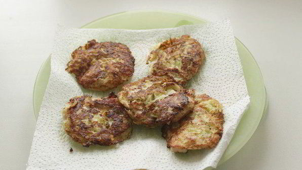 оладьи с кабачком и курицей