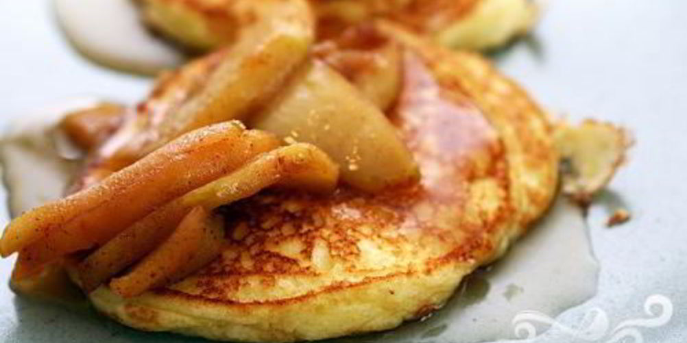 Рецепт оладьи с рикоттой и яблоками