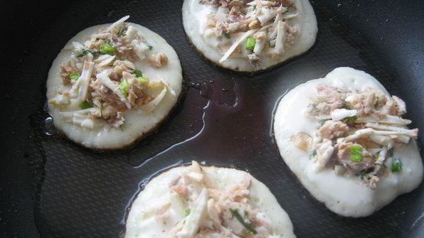 оладьи с рыбой