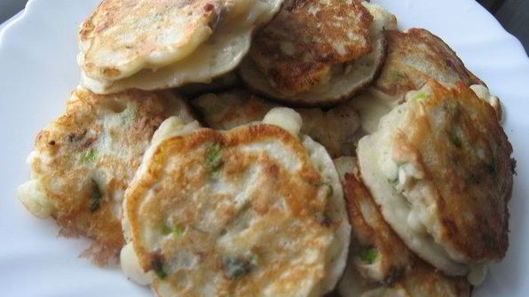 оладьи с рыбой