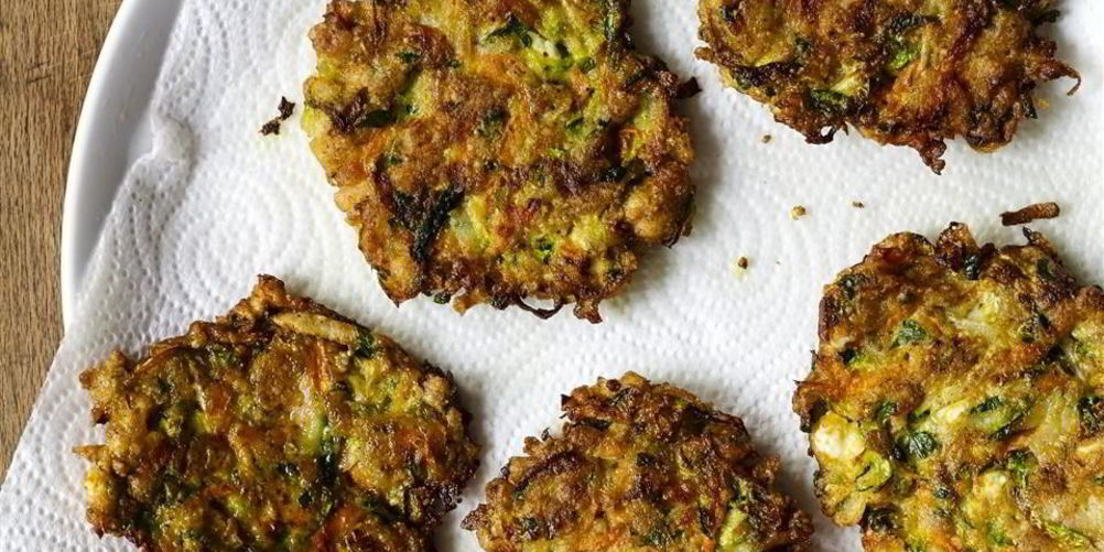 Рецепт овощные оладьи с фетой