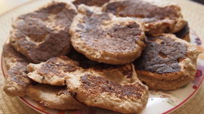 Овсяные оладьи с бананом