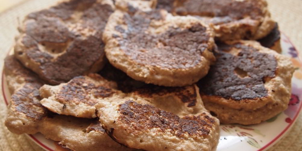 Рецепт овсяные оладьи с бананом