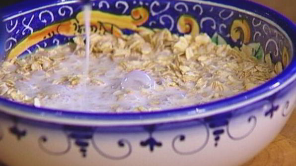 овсяные оладьи с картофелем, сыром и беконом