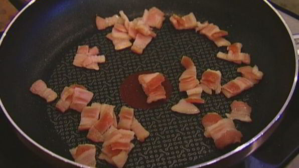 овсяные оладьи с картофелем, сыром и беконом