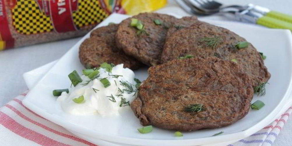 Рецепт печеночные оладьи с гречкой