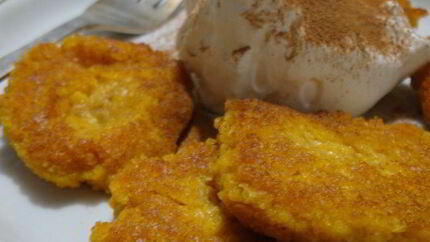 Постные тыквенно-овсяные оладьи