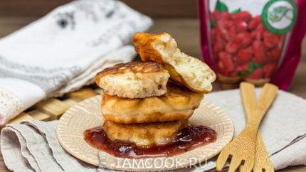 Пышные оладьи на теплом кефире