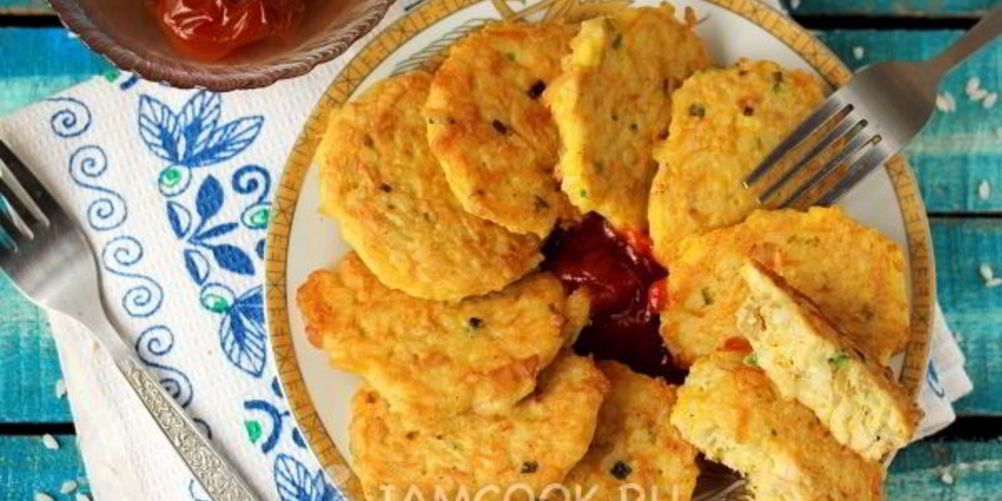 Рецепт рисовые оладьи с куриным мясом