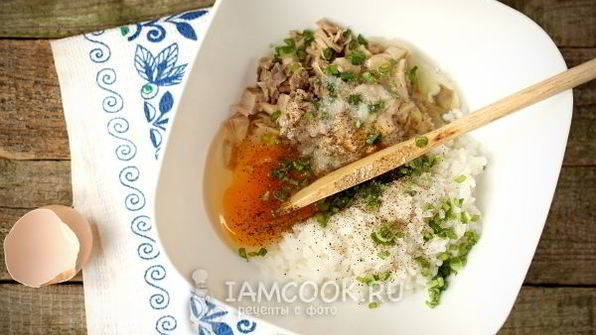 рисовые оладьи с куриным мясом