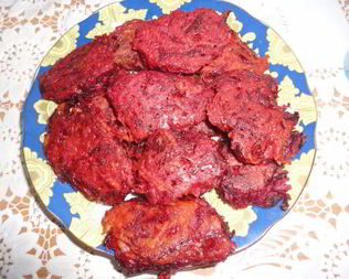 Свекольно-картофельные оладьи