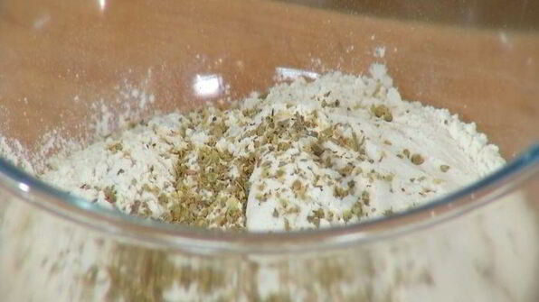 картофельное печенье с сыром и грудинкой