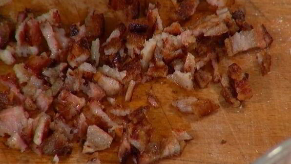 картофельное печенье с сыром и грудинкой