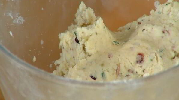 картофельное печенье с сыром и грудинкой