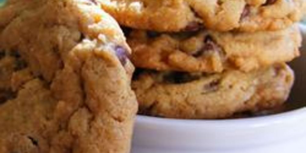 Рецепт мягкое печенье с шоколадом и арахисовой пастой