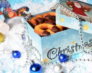 Новогоднее печенье Подковки