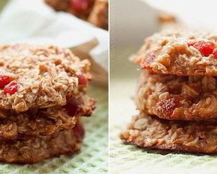 Овсяное фитнес-печенье с клубникой