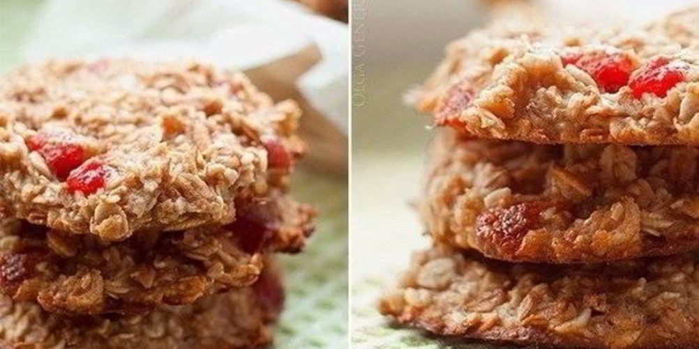 Рецепт овсяное фитнес-печенье с клубникой