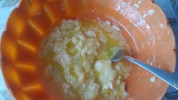 овсяное печенье с бананом, грецким орехом и изюмом