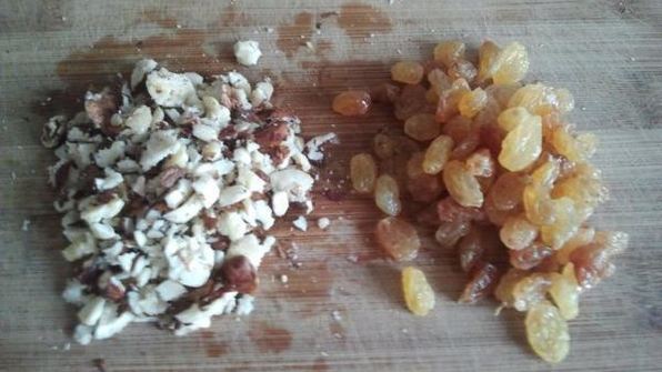 овсяное печенье с бананом, грецким орехом и изюмом