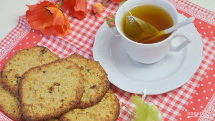 Овсяное печенье с медом на кефире