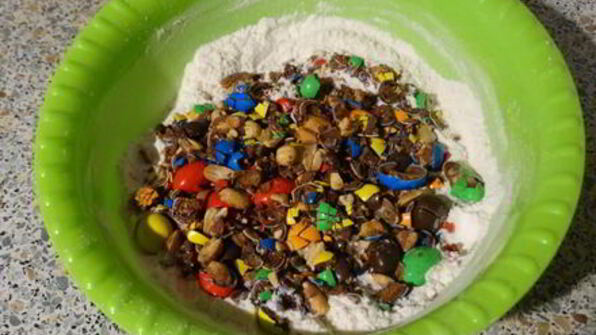 печенье с драже m&m