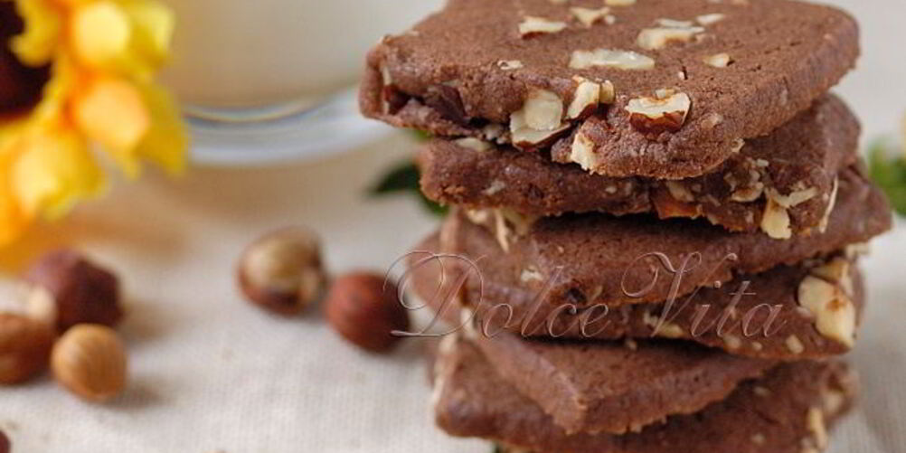 Рецепт печенье шоколадно-ореховые ломтики
