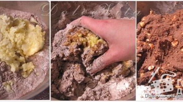 печенье шоколадно-ореховые ломтики