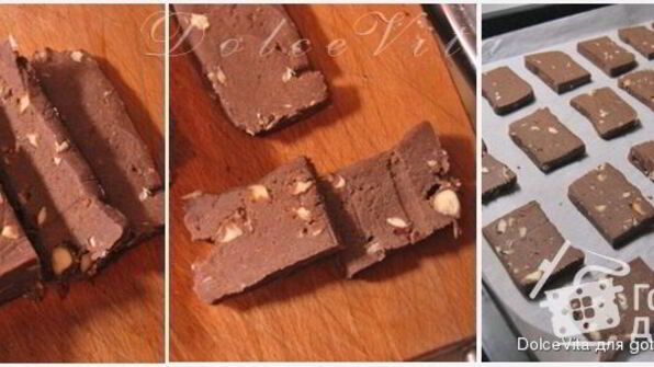печенье шоколадно-ореховые ломтики