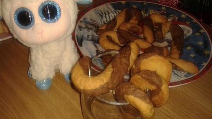 Песочное печенье Посох Деда Мороза