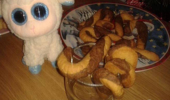 Песочное печенье Посох Деда Мороза