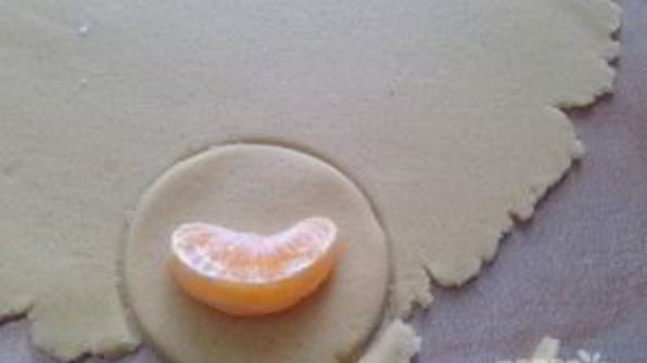 песочное печенье с мандаринами