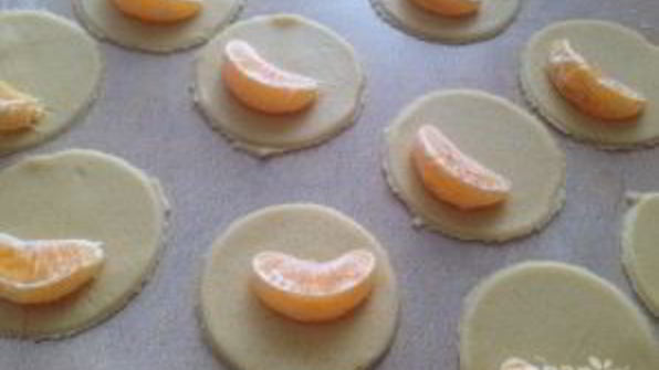 песочное печенье с мандаринами