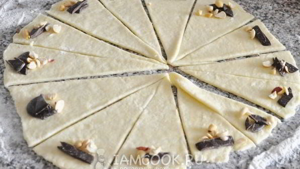 рогалики с шоколадом